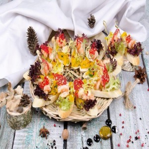 Тапас с тигровой креветкой под соусом "Терияки"