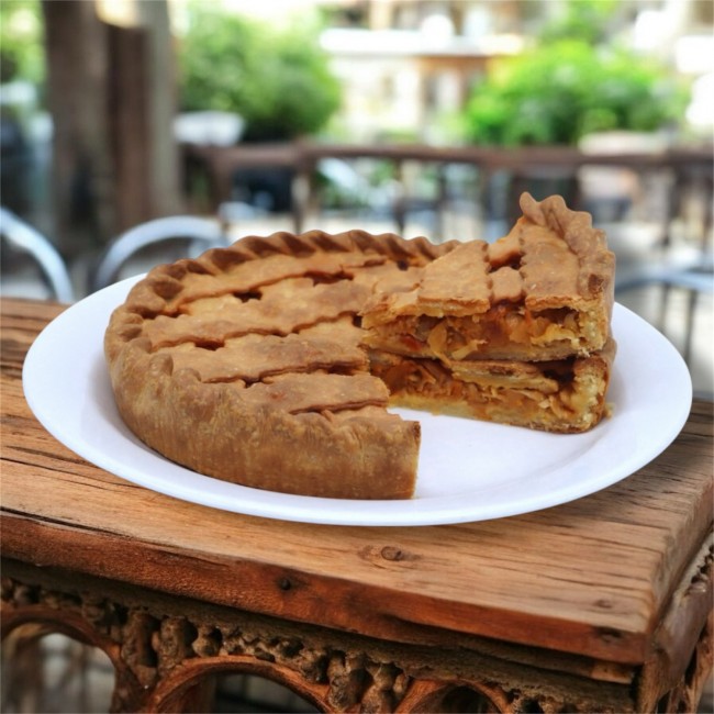 Ароматный слоеный пирог с капустой